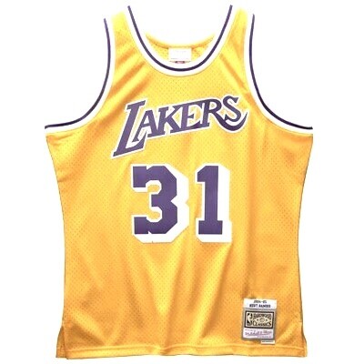 Los Angeles Lakers Kurt Rambis 1984-85 Yellow Mitchell & Ness Men’s Swingman Jersey