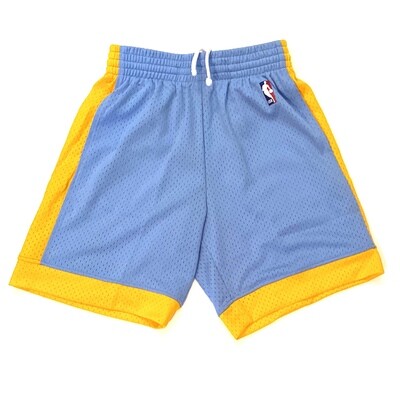 Los Angeles Lakers 2001 Men's Light Blue / Yellow Mitchell & Ness Swingman Shorts
