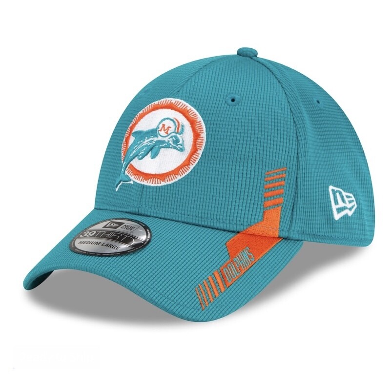 Miami Dolphins Retro Men’s New Era NFL Sideline Home 39Thirty Stretch Fit Hat