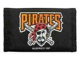 Pittsburgh Pirates Name & Logo Nylon Tri-Fold Wallet
