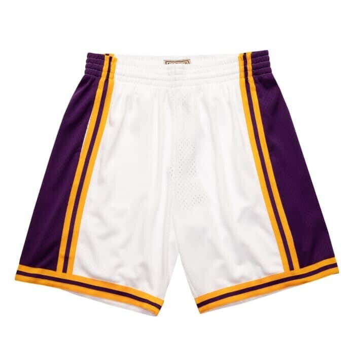 Los Angeles Lakers 1984-85 Men's White Reload Mitchell & Ness Swingman Shorts