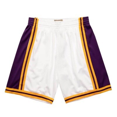 Los Angeles Lakers 1984-85 Men's White Reload Mitchell & Ness Swingman Shorts