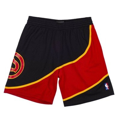 Atlanta Hawks 1986 Men's Black Reload Mitchell & Ness Swingman Shorts