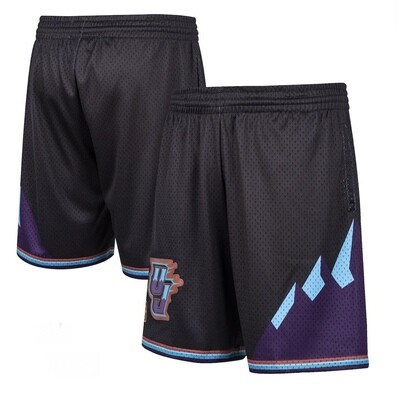 Utah Jazz 1996 Men's Black Reload Mitchell & Ness Swingman Shorts