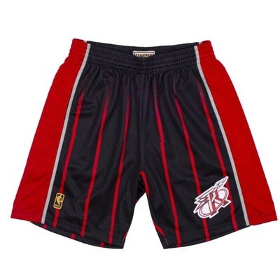 Houston Rockets 1996 Men's Black Reload Mitchell & Ness Swingman Shorts