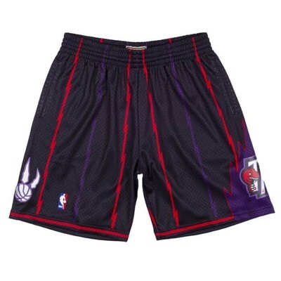 Toronto Raptors 1998 Men's Black Reload Mitchell & Ness Swingman Shorts