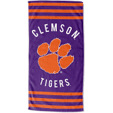 Clemson Tigers Striped Beach Towel
