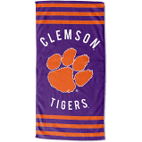 Clemson Tigers Striped Beach Towel Clemson Tigers Striped Beach Towel