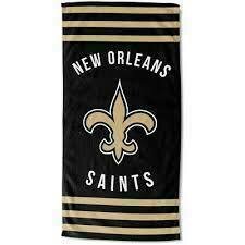 New Orleans Saints Striped Beach Towel