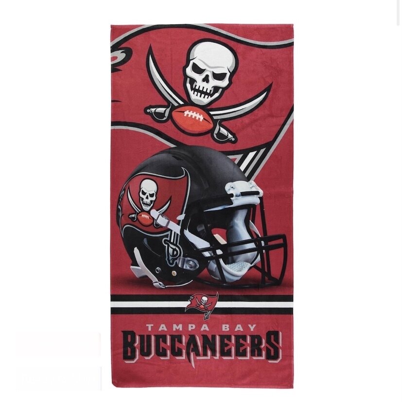 Tampa Bay Buccaneers Helmet Beach Towel
