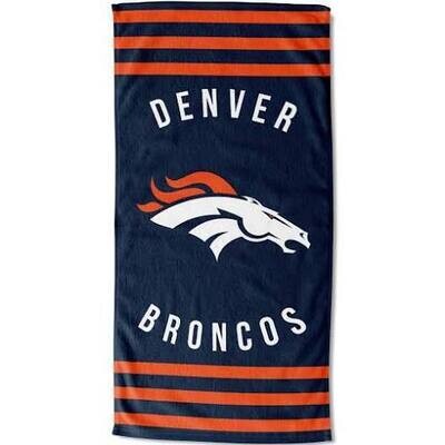 Denver Broncos Striped Beach Towel