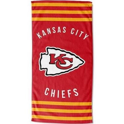 Kansas City Chiefs Striped Beach Towel