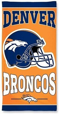 Denver Broncos Helmet Beach Towel