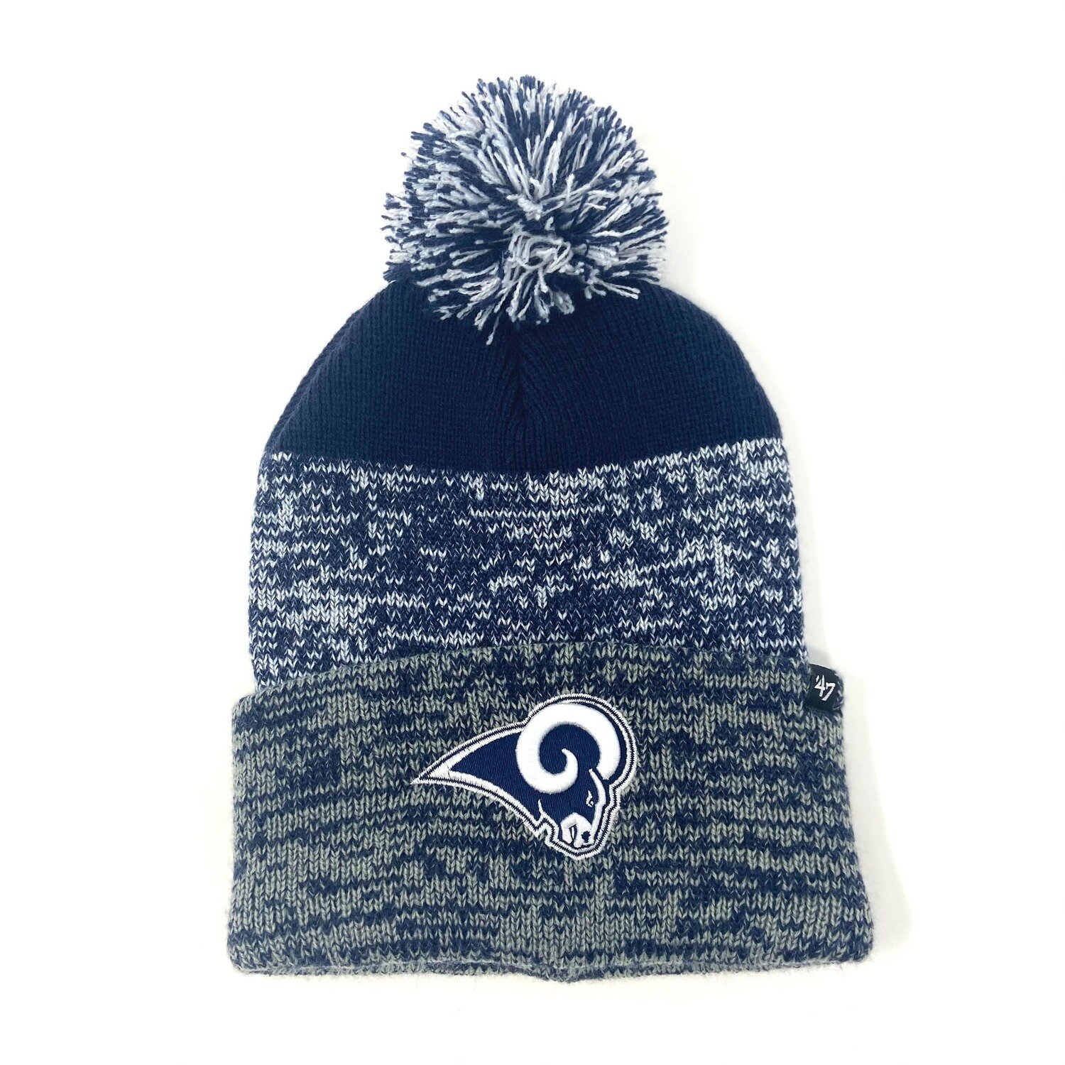 Los Angeles Rams Men's 47 Brand Cuffed Pom Knit Hat