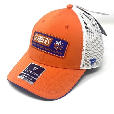 New York Islanders Men's Fanatics Iconic Defender Snapback Adjustable Hat