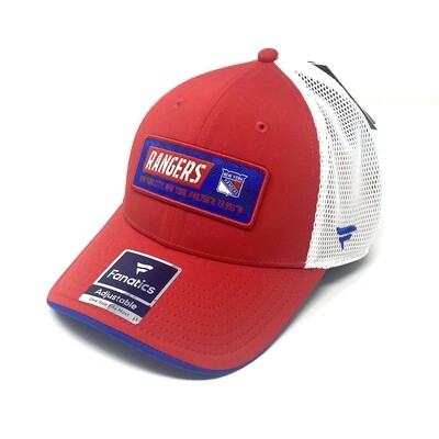 New York Rangers Men's Fanatics Iconic Defender Snapback Adjustable Hat