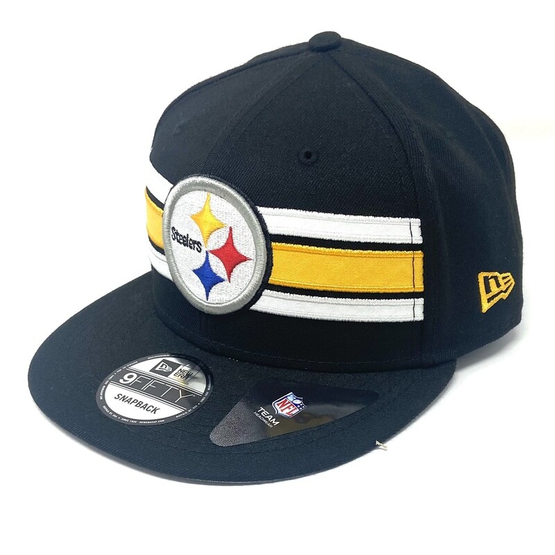 Pittsburgh Steelers Men’s Striped Band New Era 9Fifty Snapback Hat