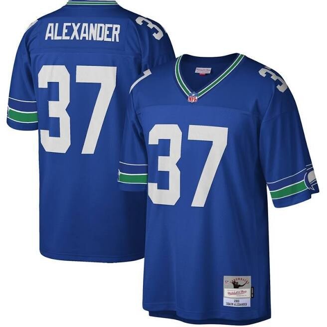 Seattle Seahawks Shaun Alexander 2000 Blue Mitchell & Ness Men's Legacy Jersey