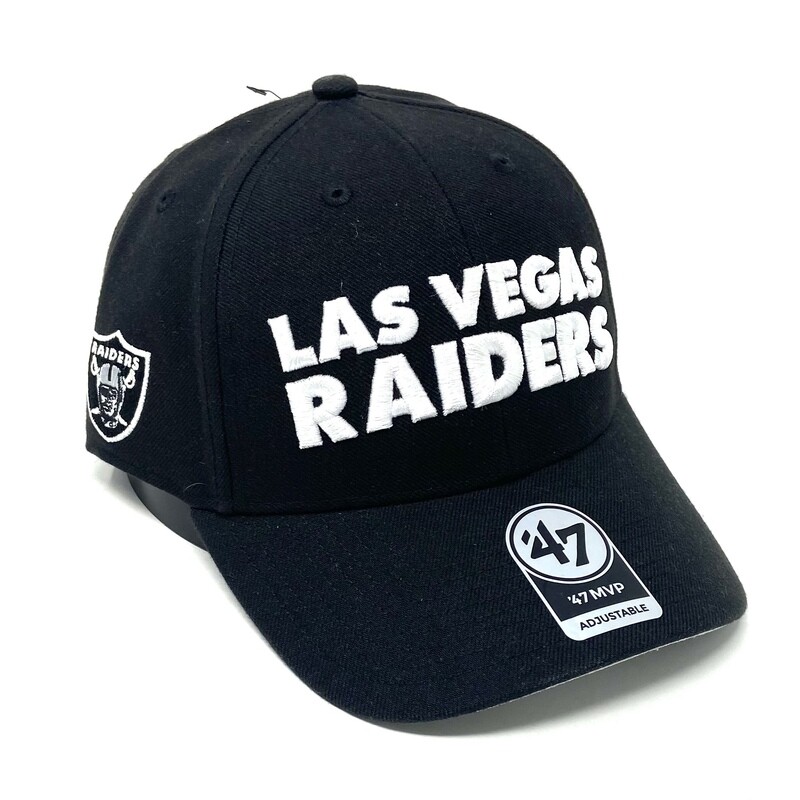 Las Vegas Raiders Men’s Black 47 Brand MVP Adjustable Hat