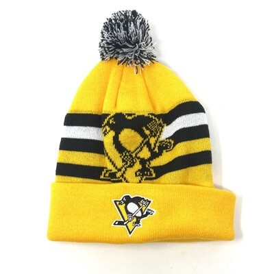 Pittsburgh Penguins Youth NHL Cuffed Pom Knit Hat