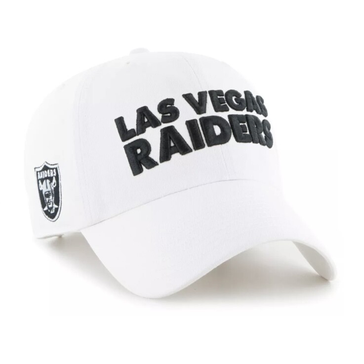 Las Vegas Raiders Men’s White 47 Brand Clean Up Adjustable Hat