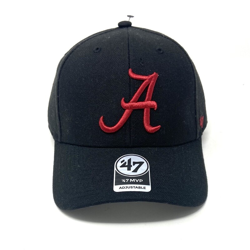 Alabama Crimson Tide Men's Red / Black 47 Brand MVP Adjustable Hat