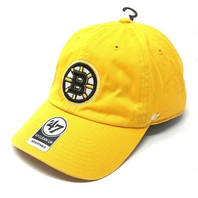 Boston Bruins Men’s Yellow 47 Brand Clean Up Adjustable Hat