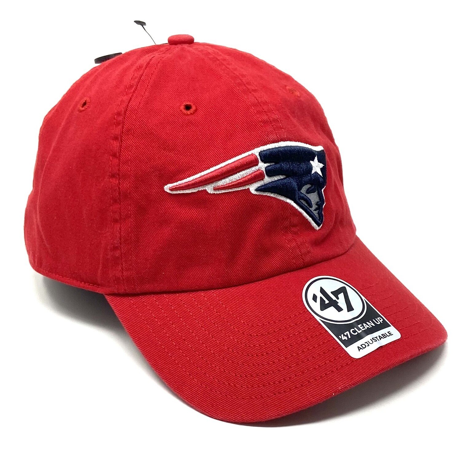 New England Patriots Men’s Red 47 Brand Clean Up Adjustable Hat