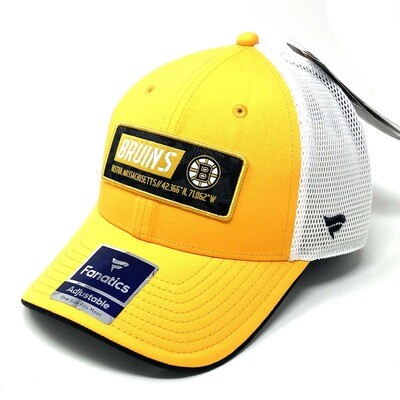 Boston Bruins Men's Fanatics Iconic Defender Snapback Adjustable Hat
