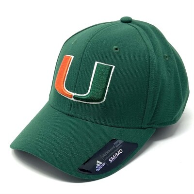 Miami Hurricanes Men’s Adidas Structured Fitted Hat