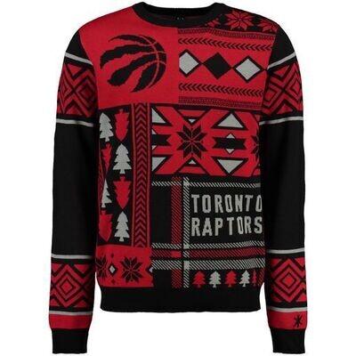 Toronto Raptors Men’s Holiday Patches Ugly Christmas Sweater