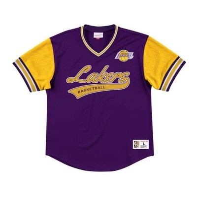 Los Angeles Lakers Men's Mitchell & Ness Top Prospect Mesh V-Neck Jersey Shirt