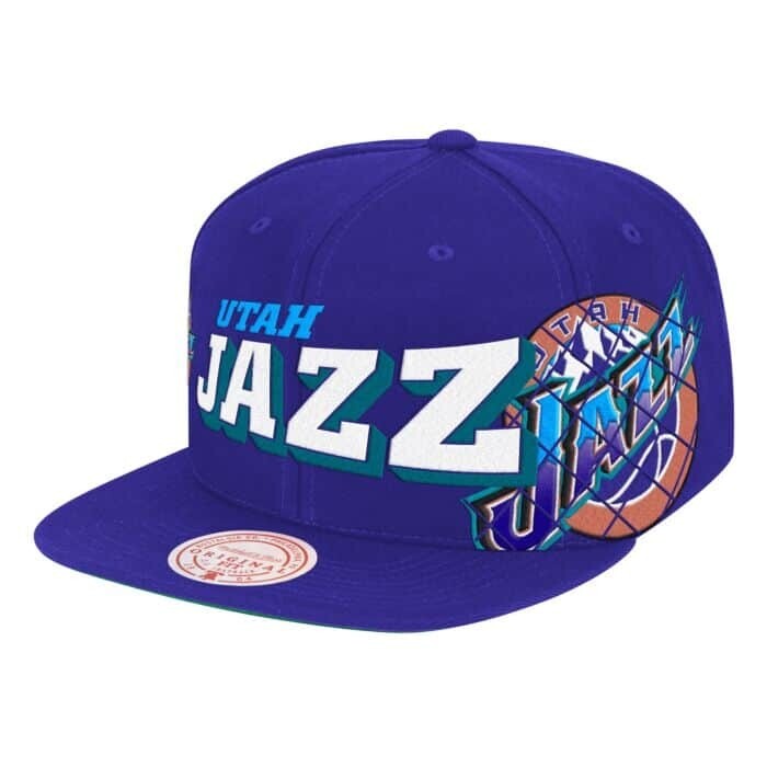 Utah Jazz Men’s The Grid Mitchell & Ness Snapback Hat