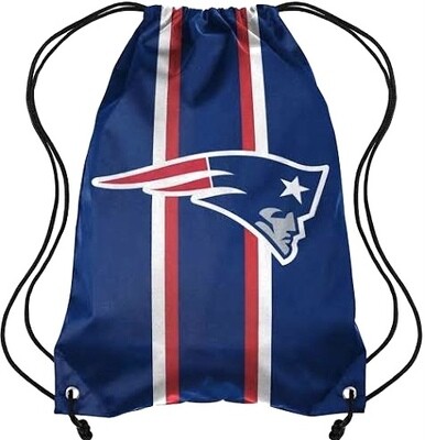 New England Patriots Striped Drawstring Backpack