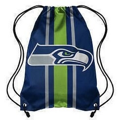 Seattle Seahawks Striped Drawstring Backpack