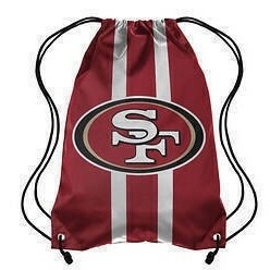 San Francisco 49ers Striped Drawstring Backpack