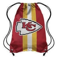 Kansas City Chiefs Striped Drawstring Backpack