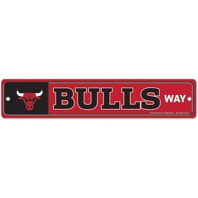 Chicago Bulls 3.75" x 19" Team Street Sign
