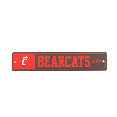 Cincinnati Bearcats 3.75" x 19" Team Street Sign