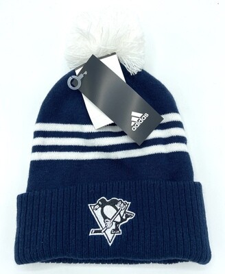 Pittsburgh Penguins Men's Adidas Cuffed Pom Knit Hat