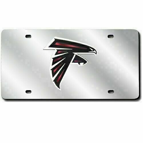Atlanta Falcons Laser Tag Silver License Plate