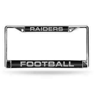 Las Vegas Raiders Laser Chrome Metal License Plate Frame