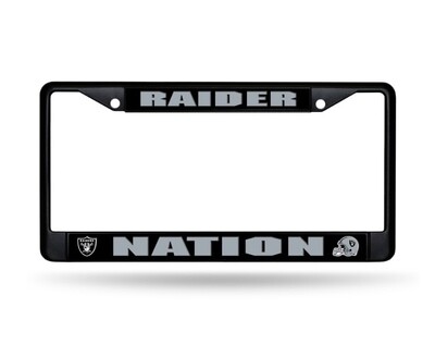 Las Vegas Raiders Chrome Metal License Plate Frame