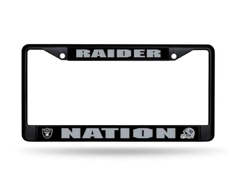 Las Vegas Raiders Chrome Metal License Plate Frame Las Vegas Raiders Chrome Metal License Plate Frame