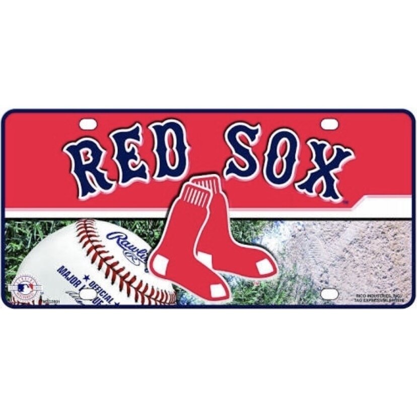 Boston Red Sox Lightweight Metal License Plate