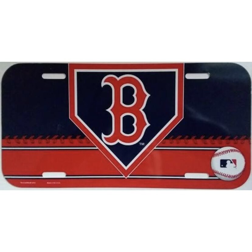 Boston Red Sox Home Plate Plastic License Plate