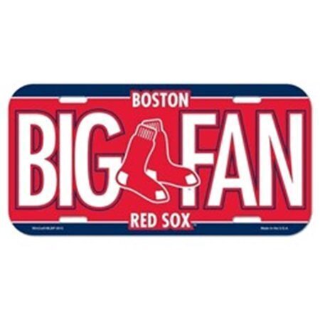 Boston Red Sox Big Fan Plastic License Plate