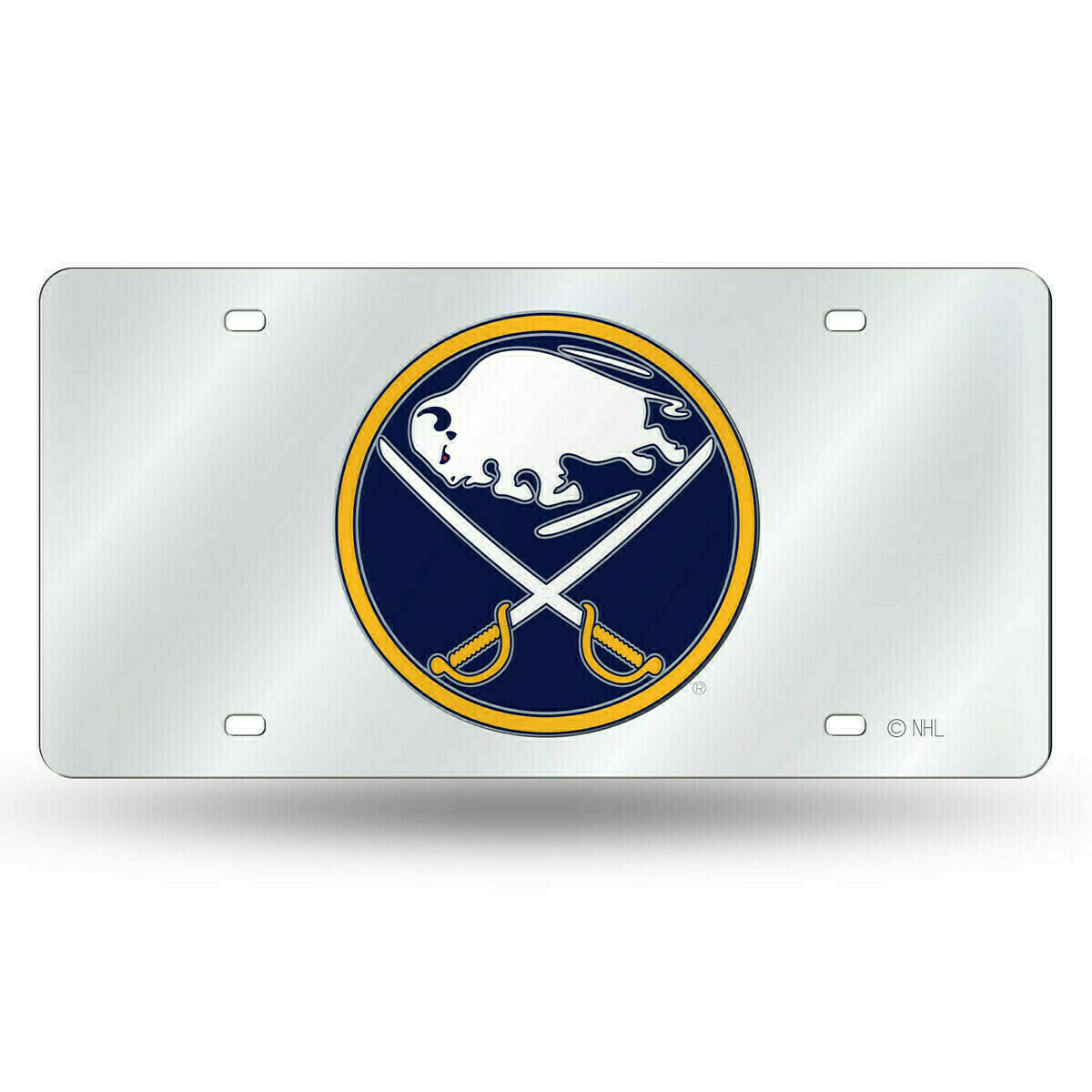 Buffalo Sabres Laser Tag Silver License Plate