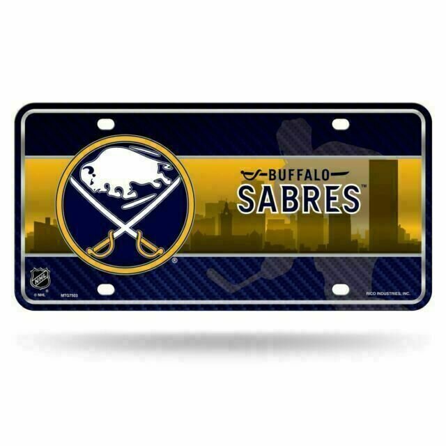 Buffalo Sabres Lightweight Metal License Plate