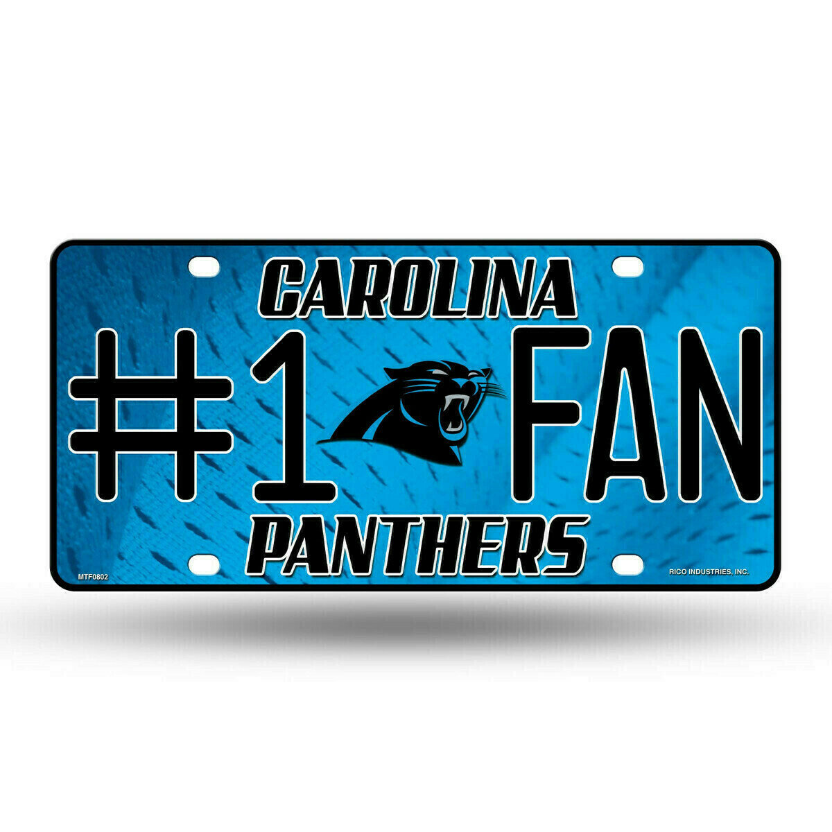 Carolina Panthers #1 Fan Lightweight Metal License Plate